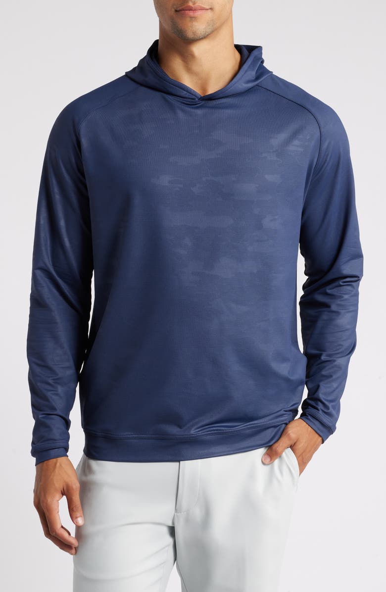 Peter Millar Pine Camo Performance Hoodie, Main, color, 