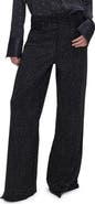 Good American Good Ease Rhinestone Wide Leg Jeans