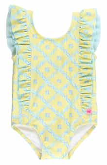 Kids' Banana Coastal Cham UPF 50+ One-Piece Swimsuit