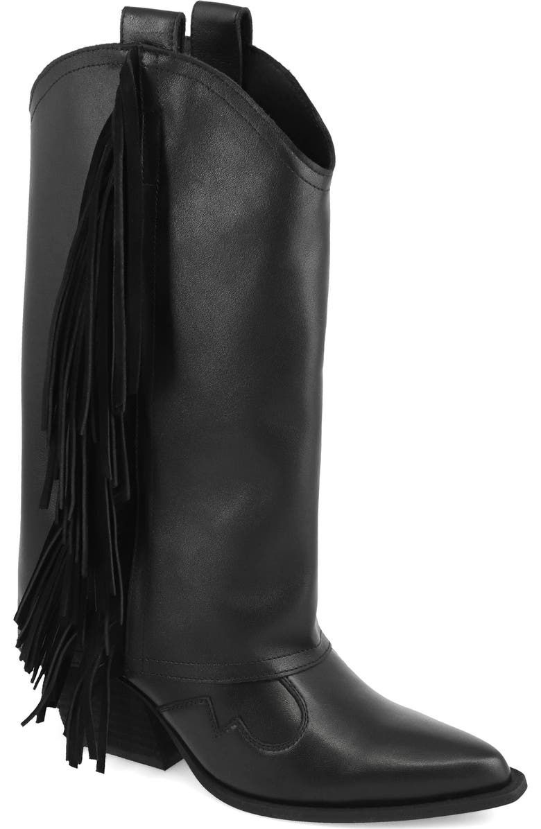 MIA Deston Pointed Toe Western Boot, Main, color, Black