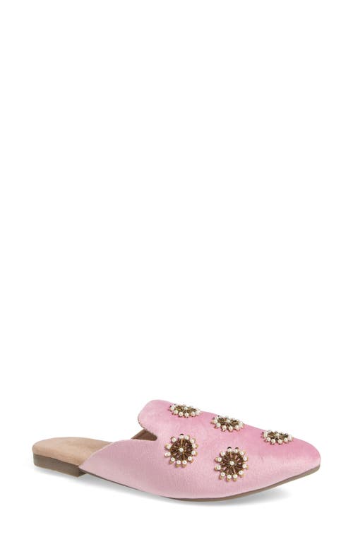 Fuchsia Galaxy Beaded Mule In Pink
