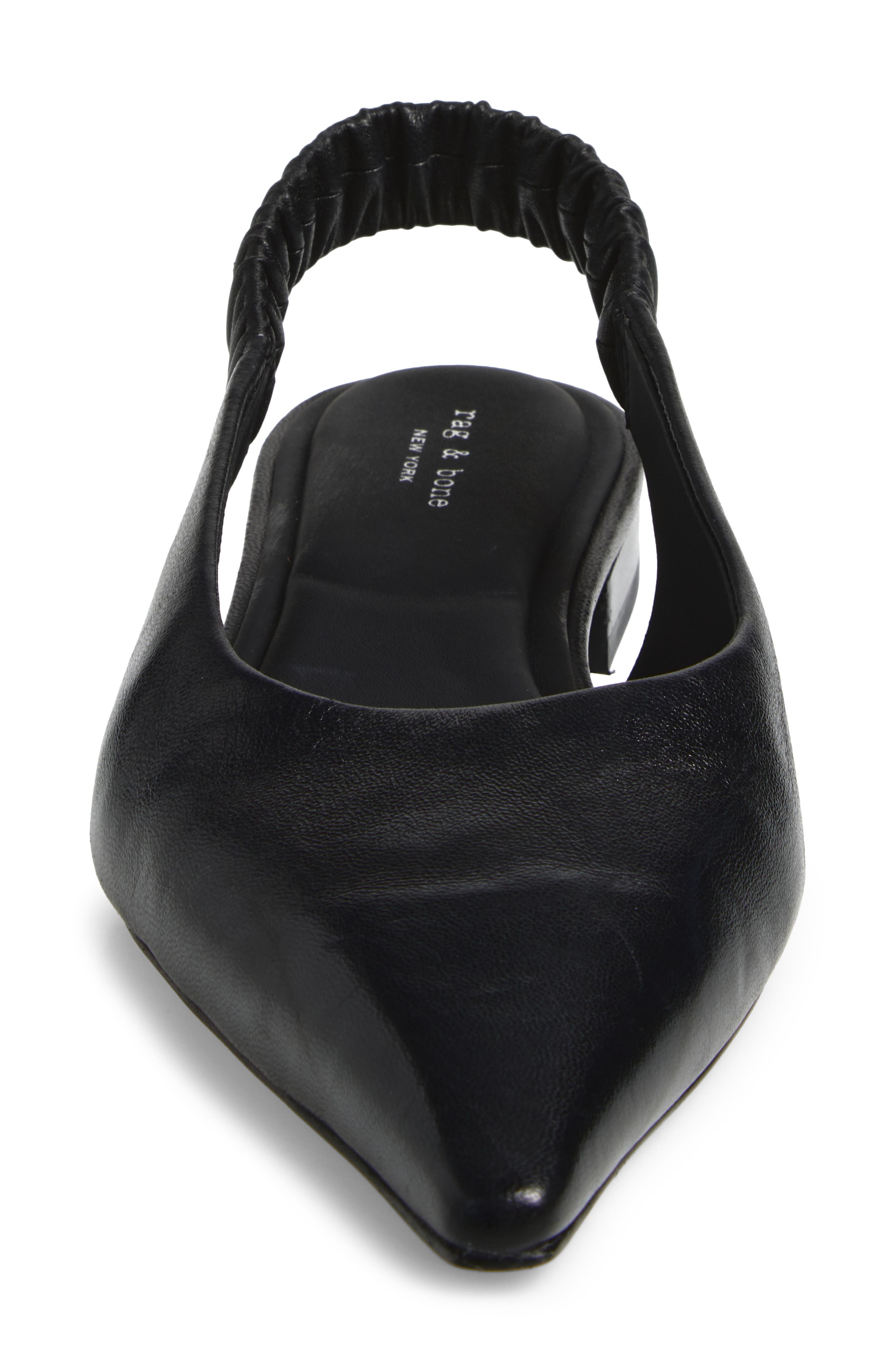 rag & bone Mercer Pointed Toe Slingback Flat, Alternate, color, Black