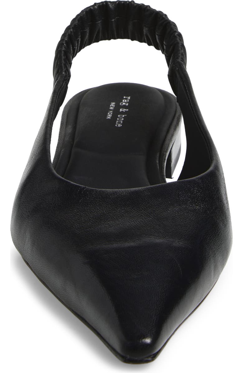 rag & bone Mercer Pointed Toe Slingback Flat, Alternate, color, Black