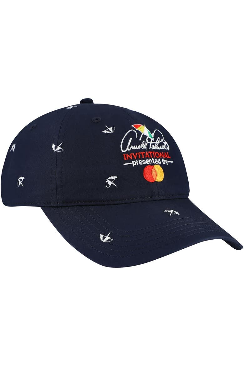 Men's Puma  Navy Arnold Palmer Invitational Umbrella Adjustable Dad Hat, Alternate, color, Navy