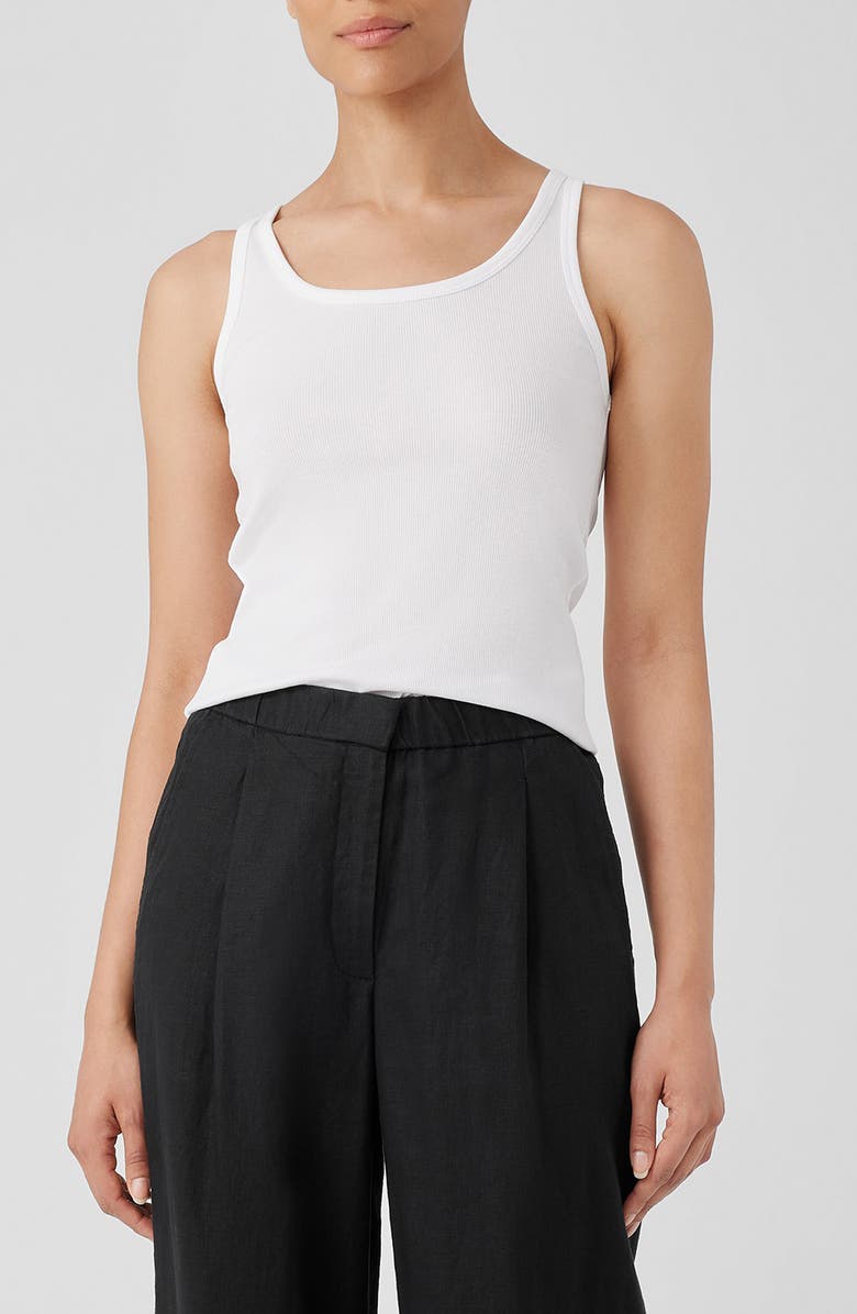 Eileen Fisher Rib Slim Fit Tank, Main, color, 