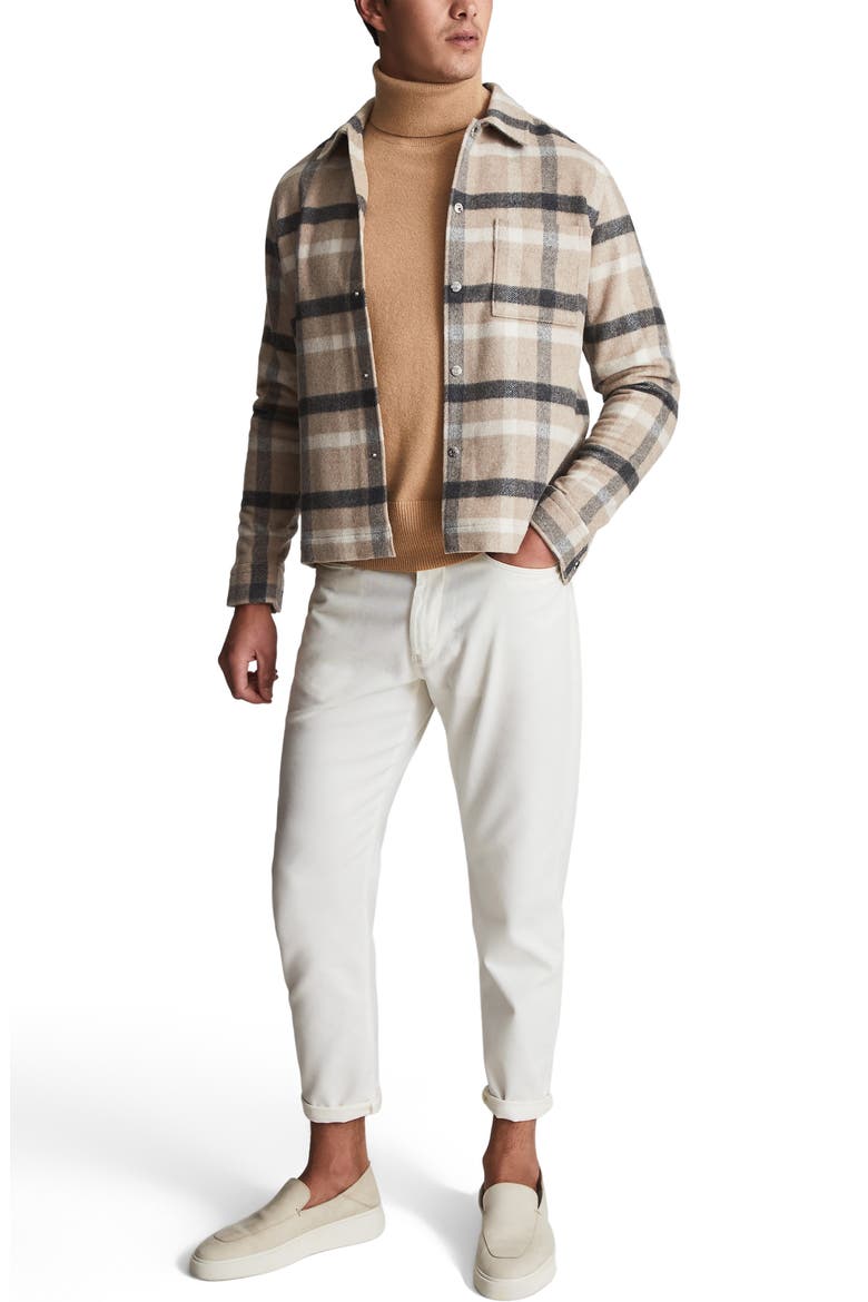 Marjon Plaid Shirt Jacket, Alternate, color, OATMEAL