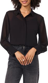 Vince Camuto Bead Detail Button-Up Shirt