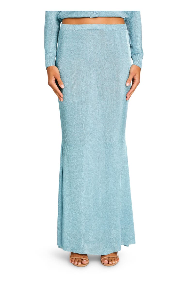 SER.O.YA Harmony Metallic Knit Skirt, Main, color, 