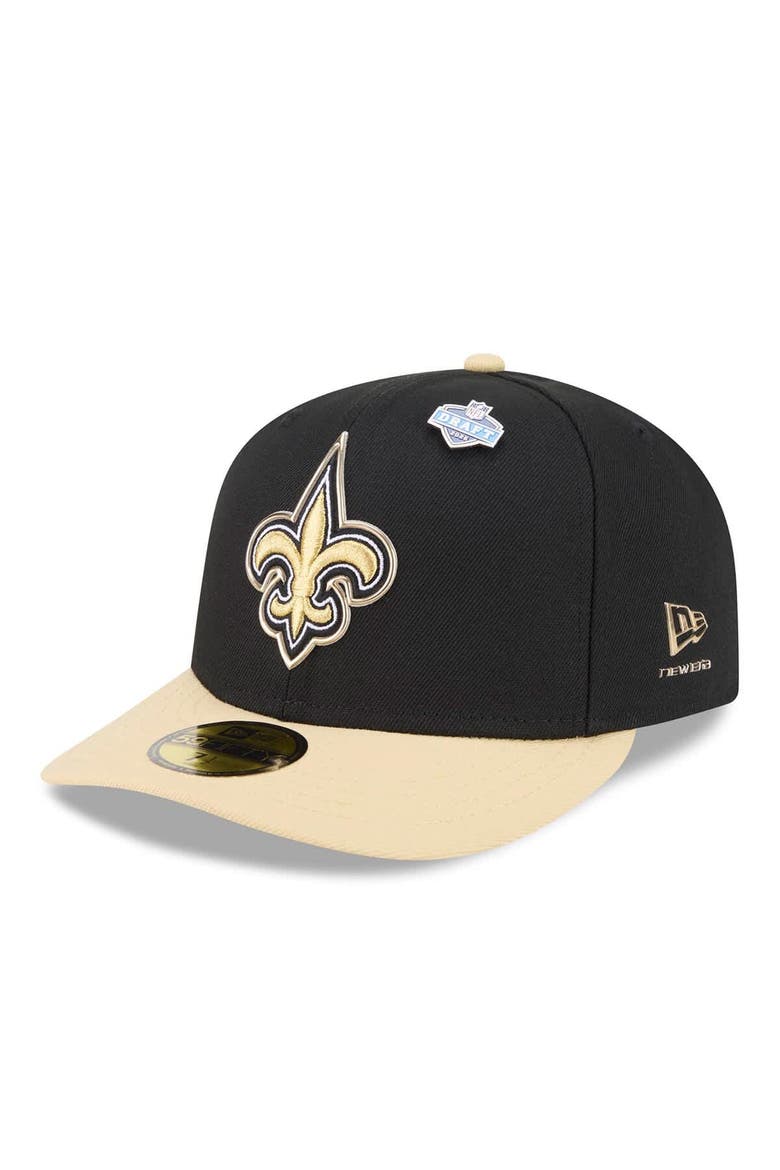 Men's New Era  Black/Gold New Orleans Saints 2026 NFL Draft Pre-Curved 59FIFTY Fitted Hat, Main, color, Black