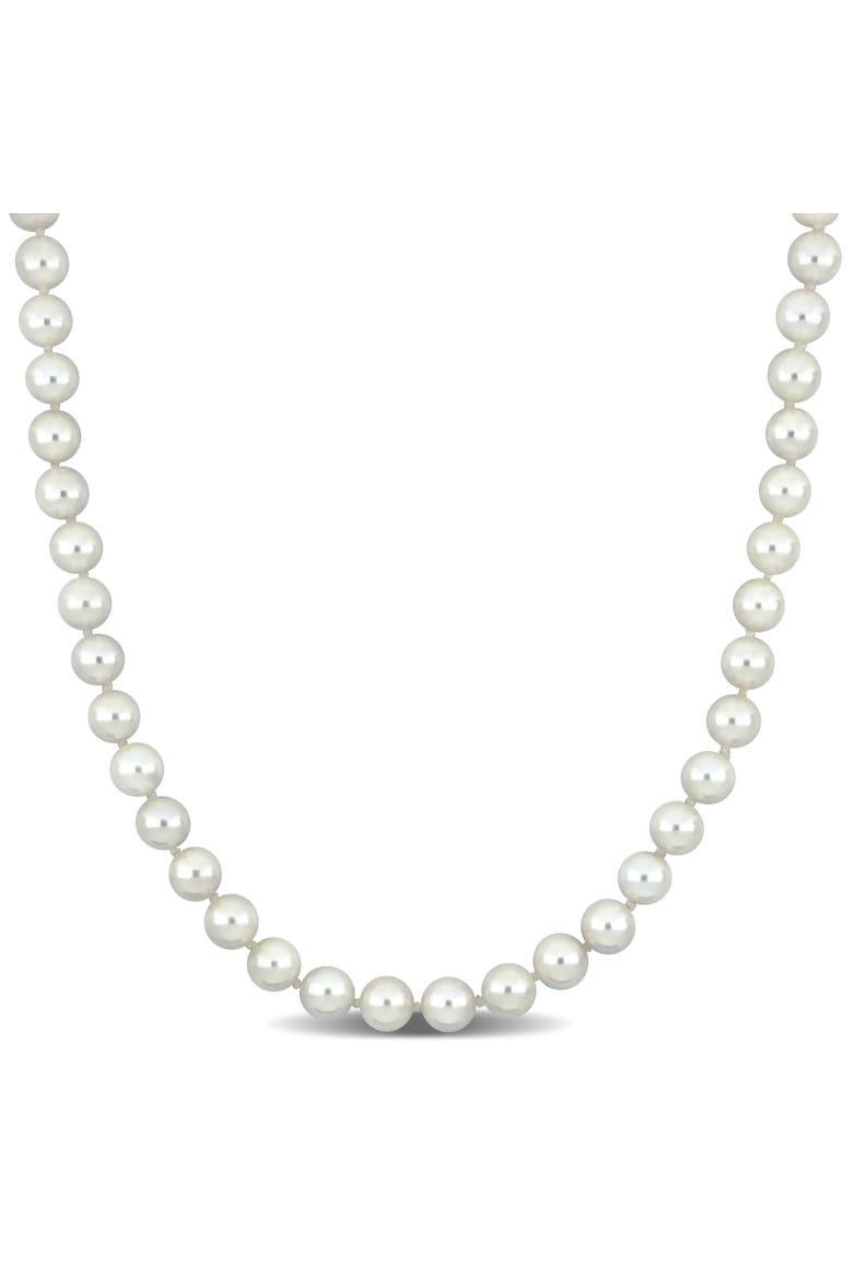 Cultured Akoya Pearl Strand Necklace 14K, Main, color, Pearl Size: 6-6.5mm
