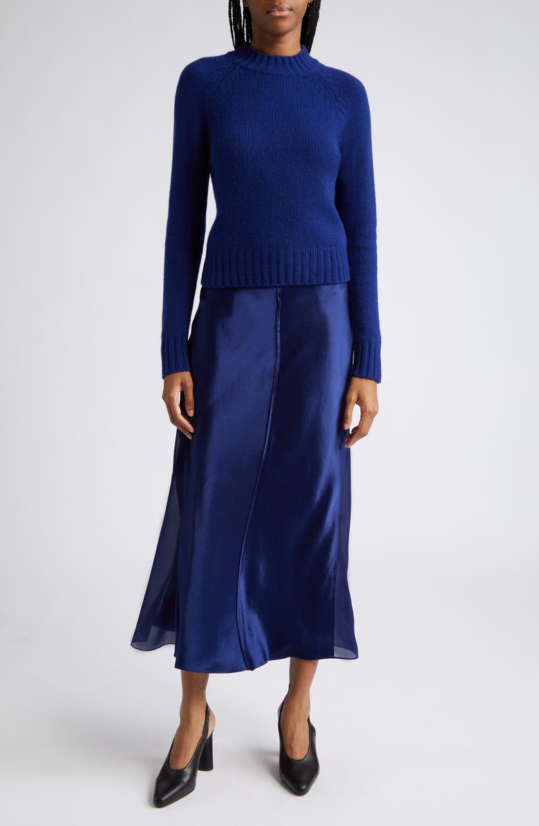 Vince Mixed Media Panelled Skirt, Alternate, color,