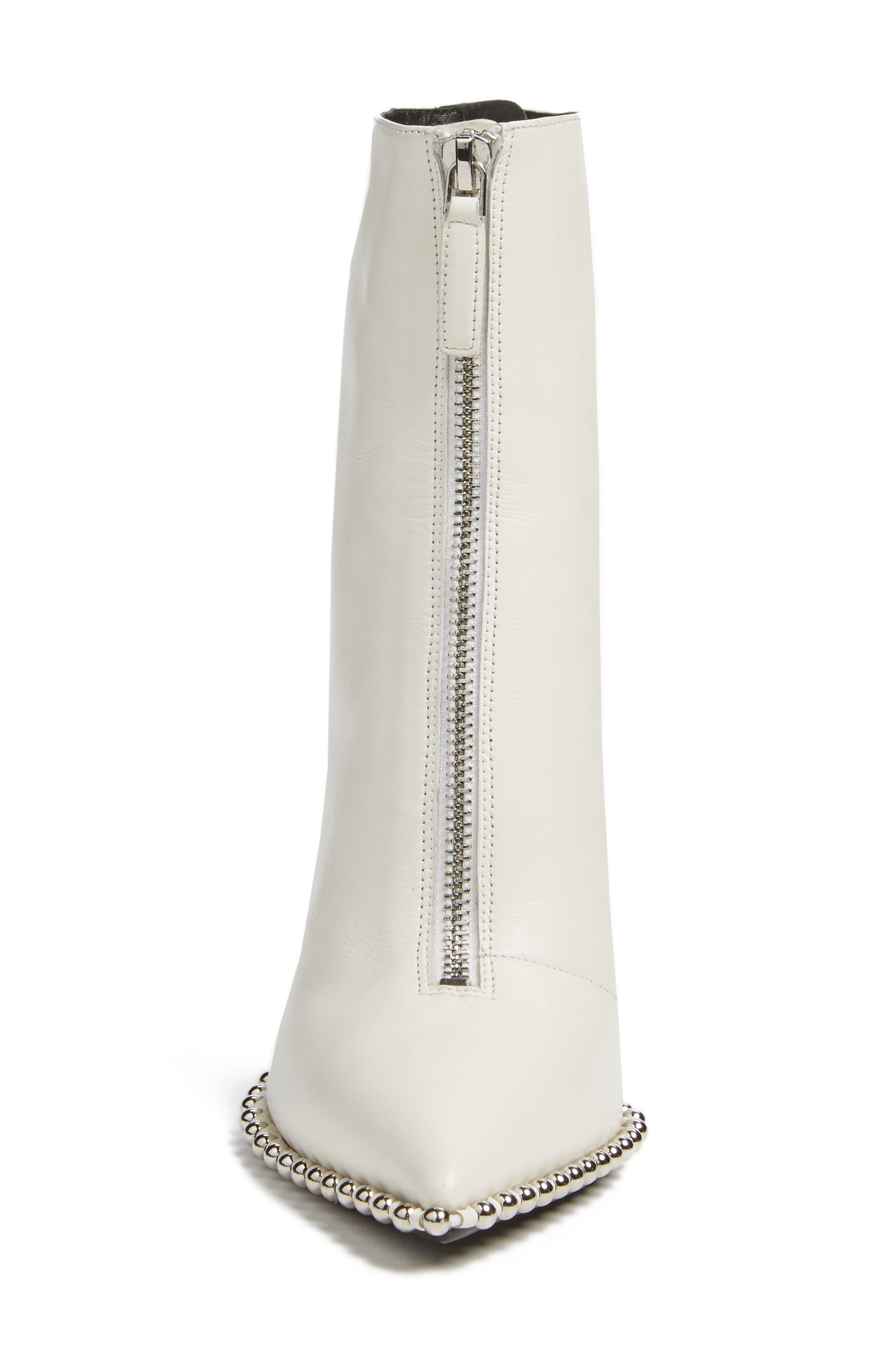 Eri Zipper Bootie, Alternate, color, WHITE LEATHER