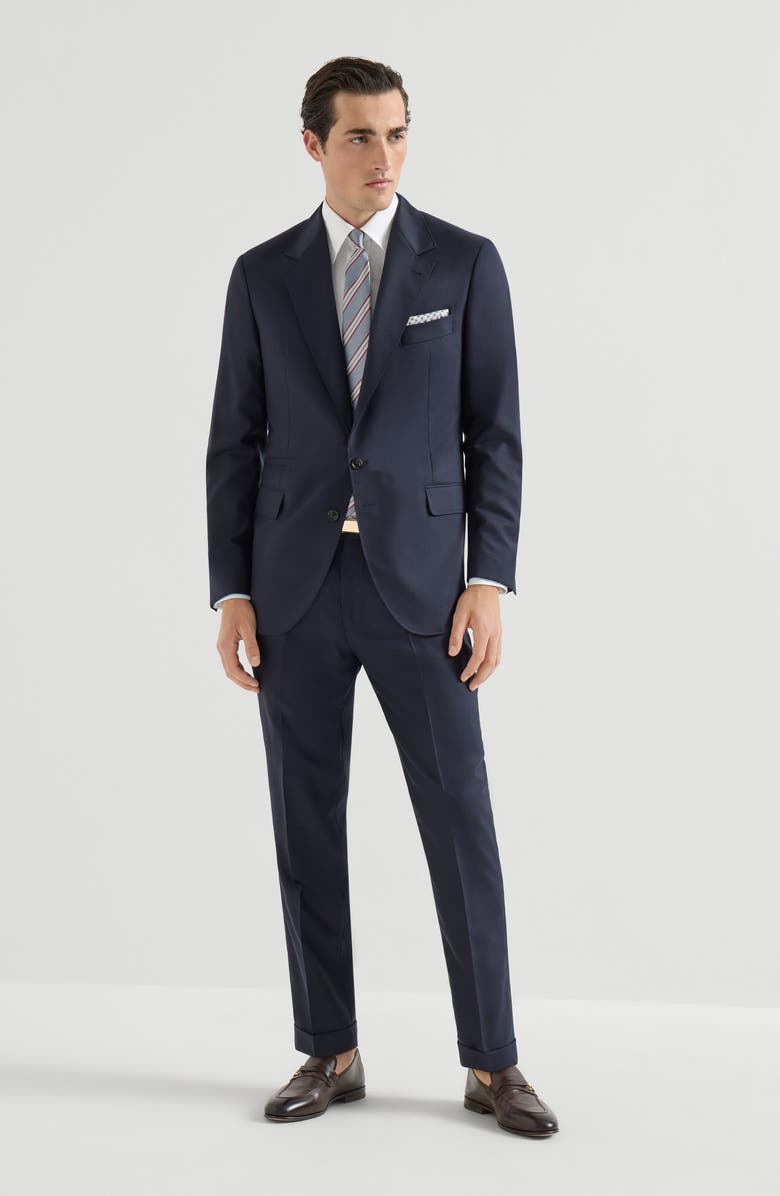 Brunello Cucinelli Lightweight cashmere trousers, Alternate, color, Navy Blue