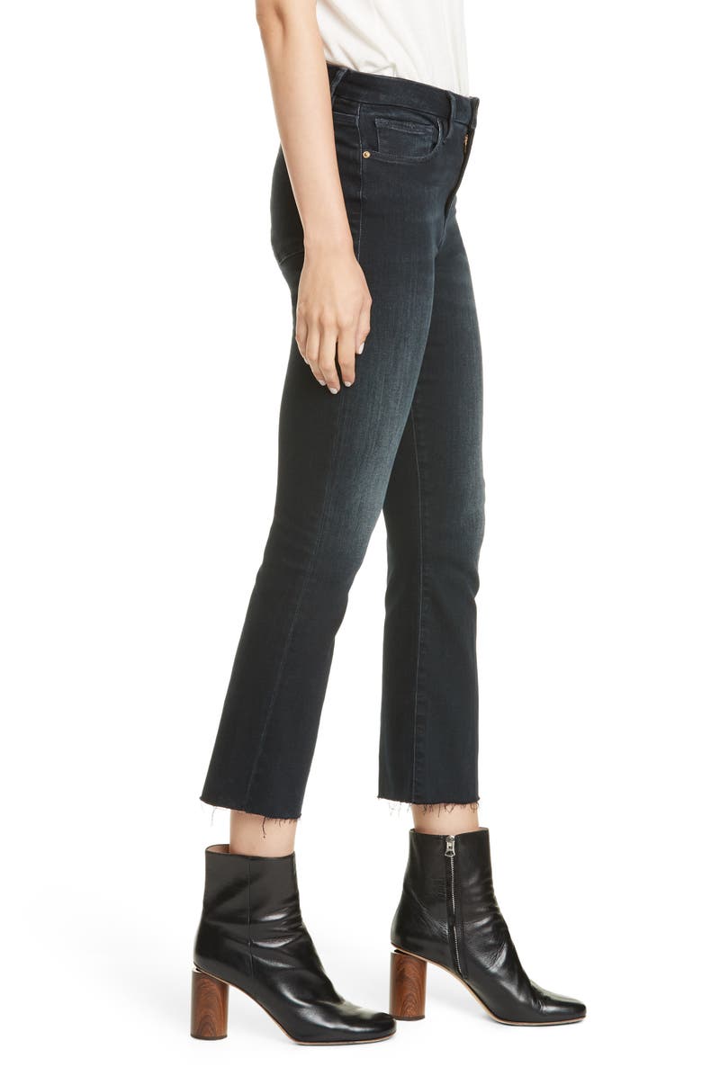 FRAME Le Crop Mini Raw Hem Bootcut Jeans, Alternate, color,