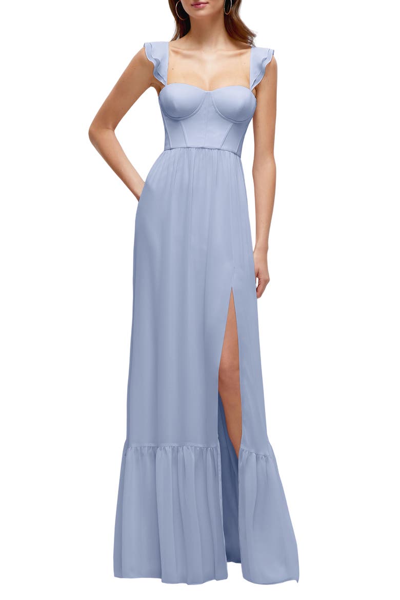 Bustier Maxi Dress, Main, color, SKY BLUE