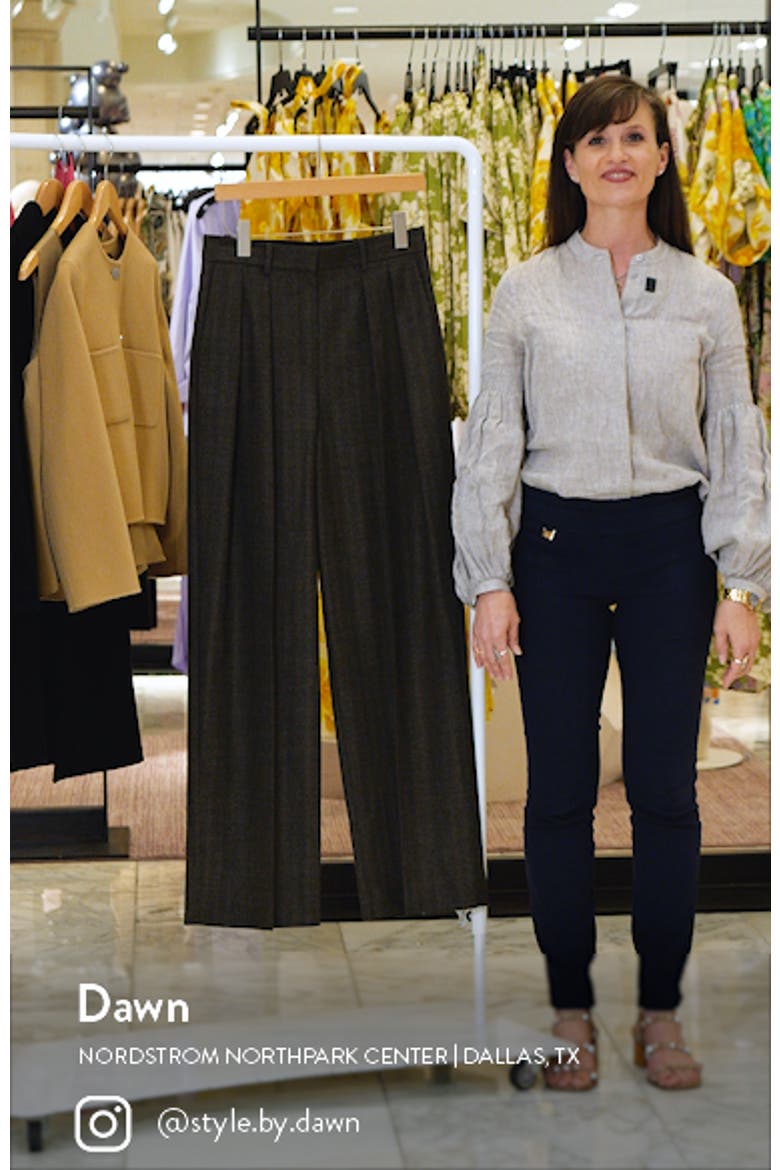 Double Pleat Wool Blend Pants video