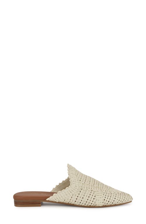 Nine West Canoli Raffia Mule In Chic Cream