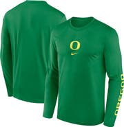 Nike Men's Nike Green Oregon Ducks Primetime Two-Hit Legend Dri-FIT Long Sleeve T-Shirt