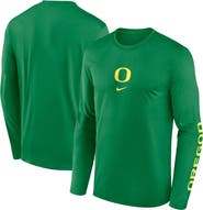 Nike Men's Nike Green Oregon Ducks Primetime Two-Hit Legend Dri-FIT Long Sleeve T-Shirt