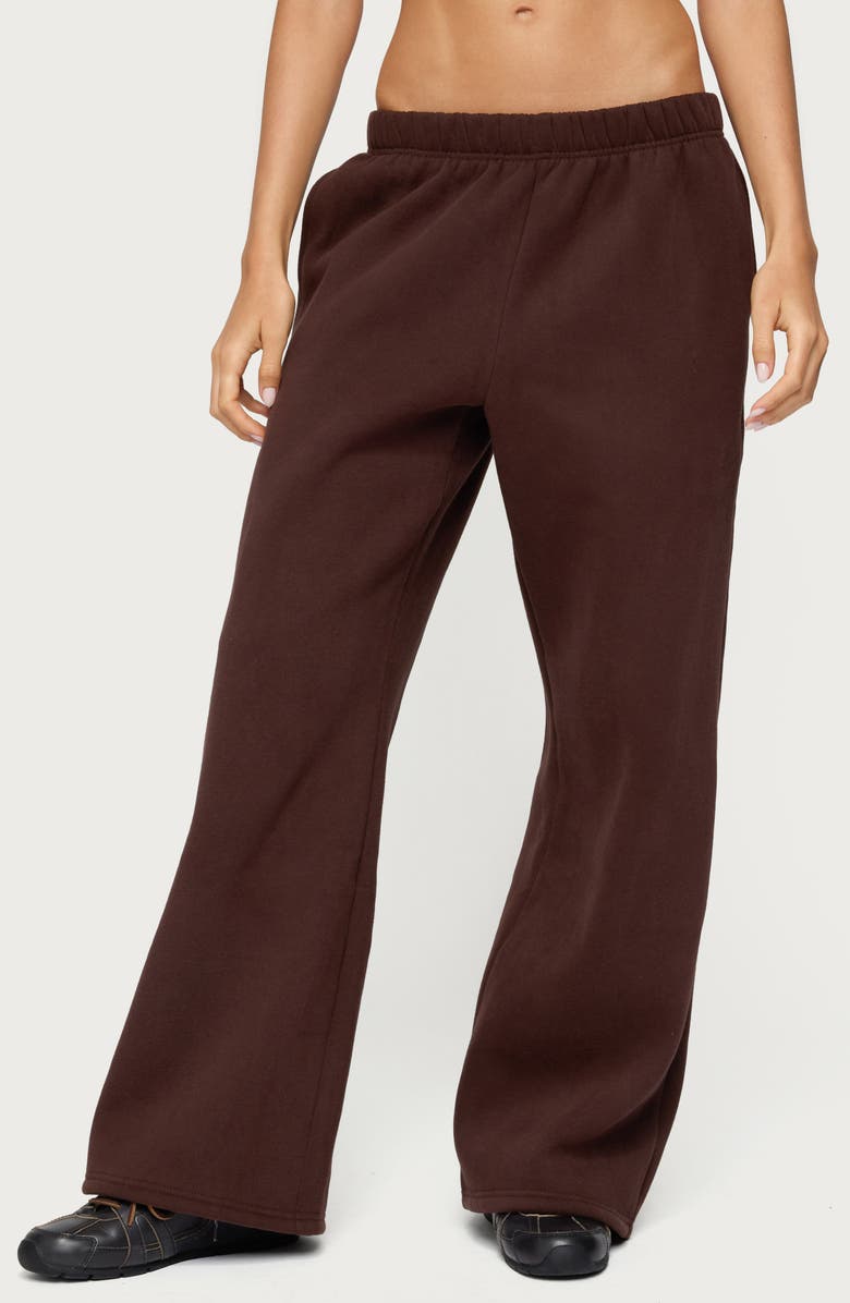 EDIKTED Really Edikted Sweatpants, Main, color, Brown