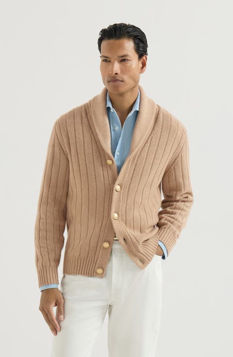 Cashmere ribbed cardigan