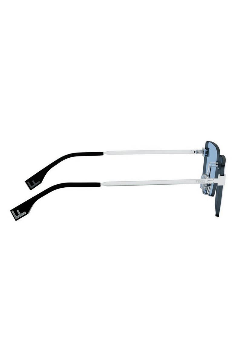 Fendi Sky Rimless Rectangular Sunglasses, Alternate, color, 