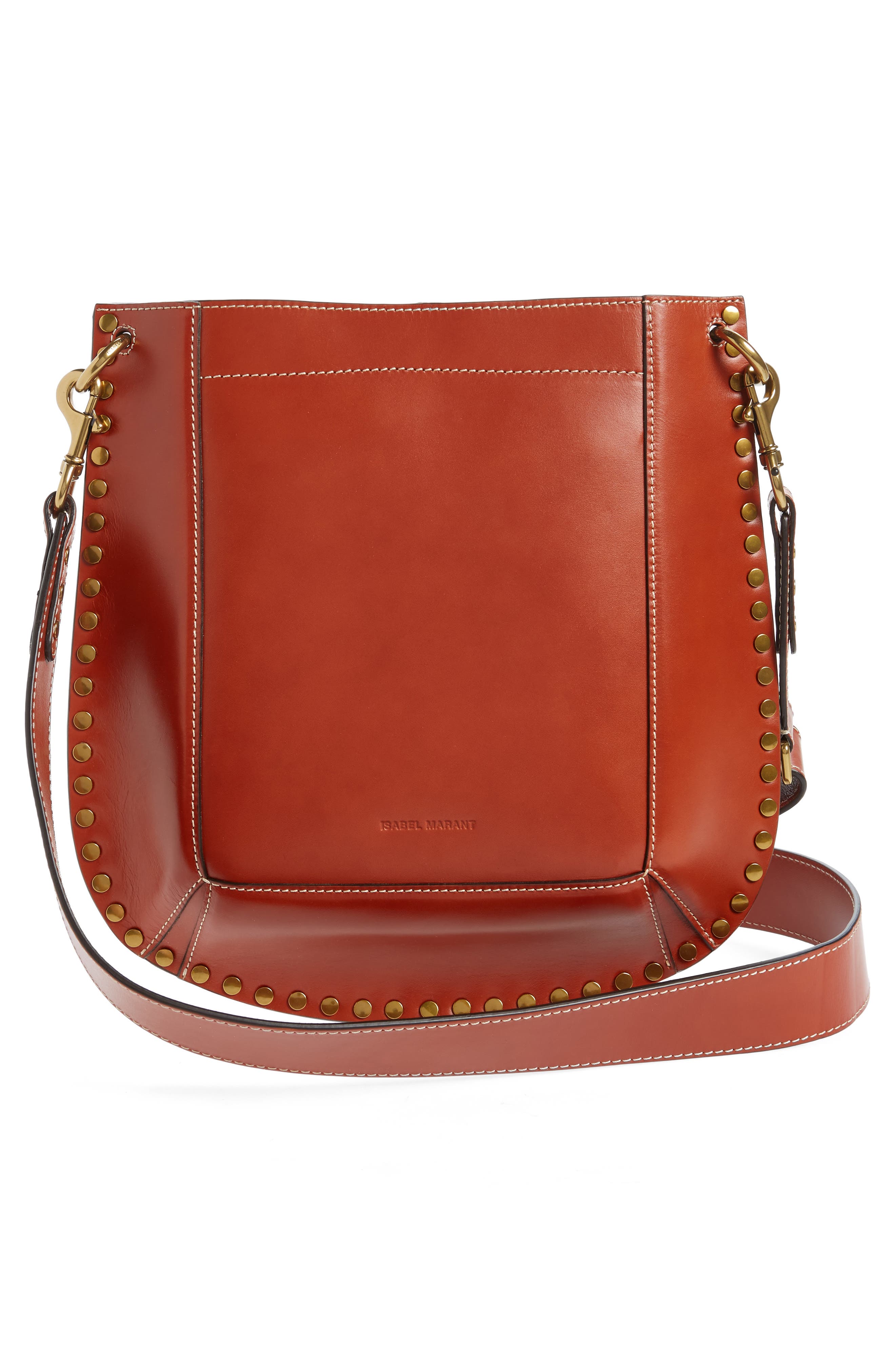 Isabel Marant Oskan Leather Crossbody Bag, Alternate, color, 