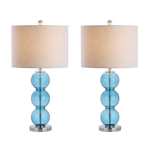 Jonathan Y Designs Set Of 2 Bella 27in Glass Triple-sphere Table Lamps