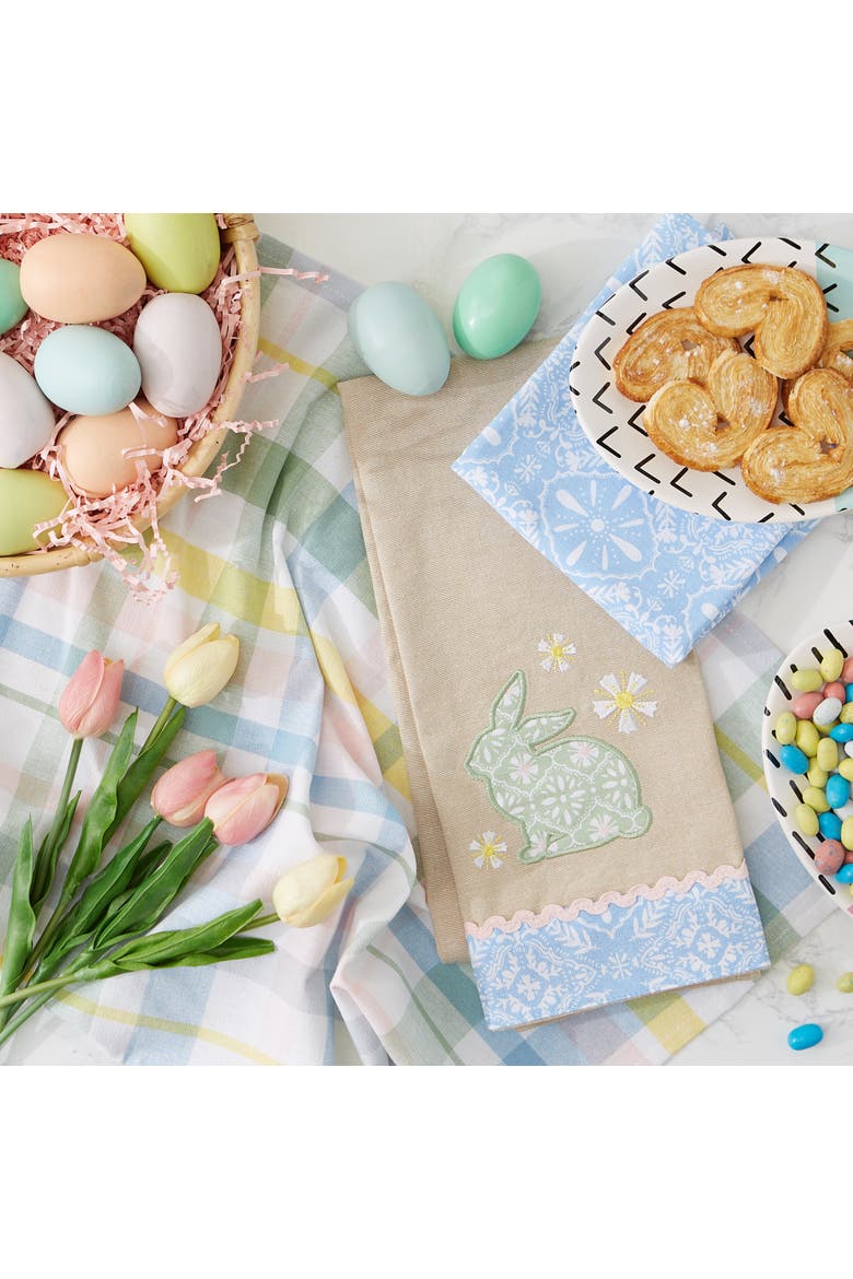 Garden Bunny Assorted Dishtowel Set/3, Alternate, color, Garden Bunny
