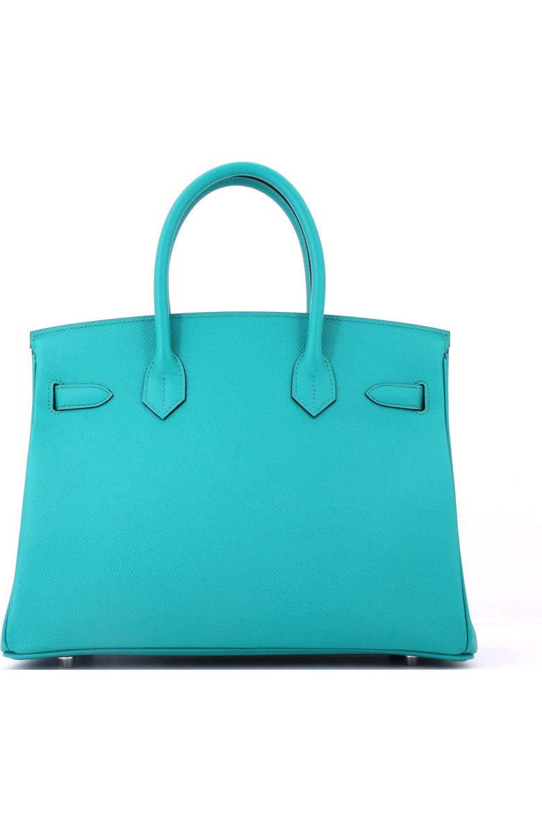 Pre-Owned Hermes Birkin Handbag Blue Epsom with Palladium Hardware 30, Alternate, color, Bleu Paon