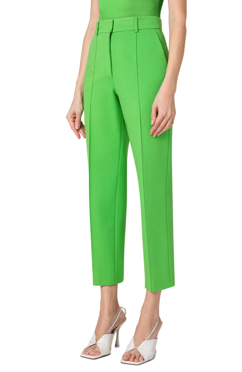 Akris punto Ferry Pintuck Signature Jersey Trousers, Alternate, color, 