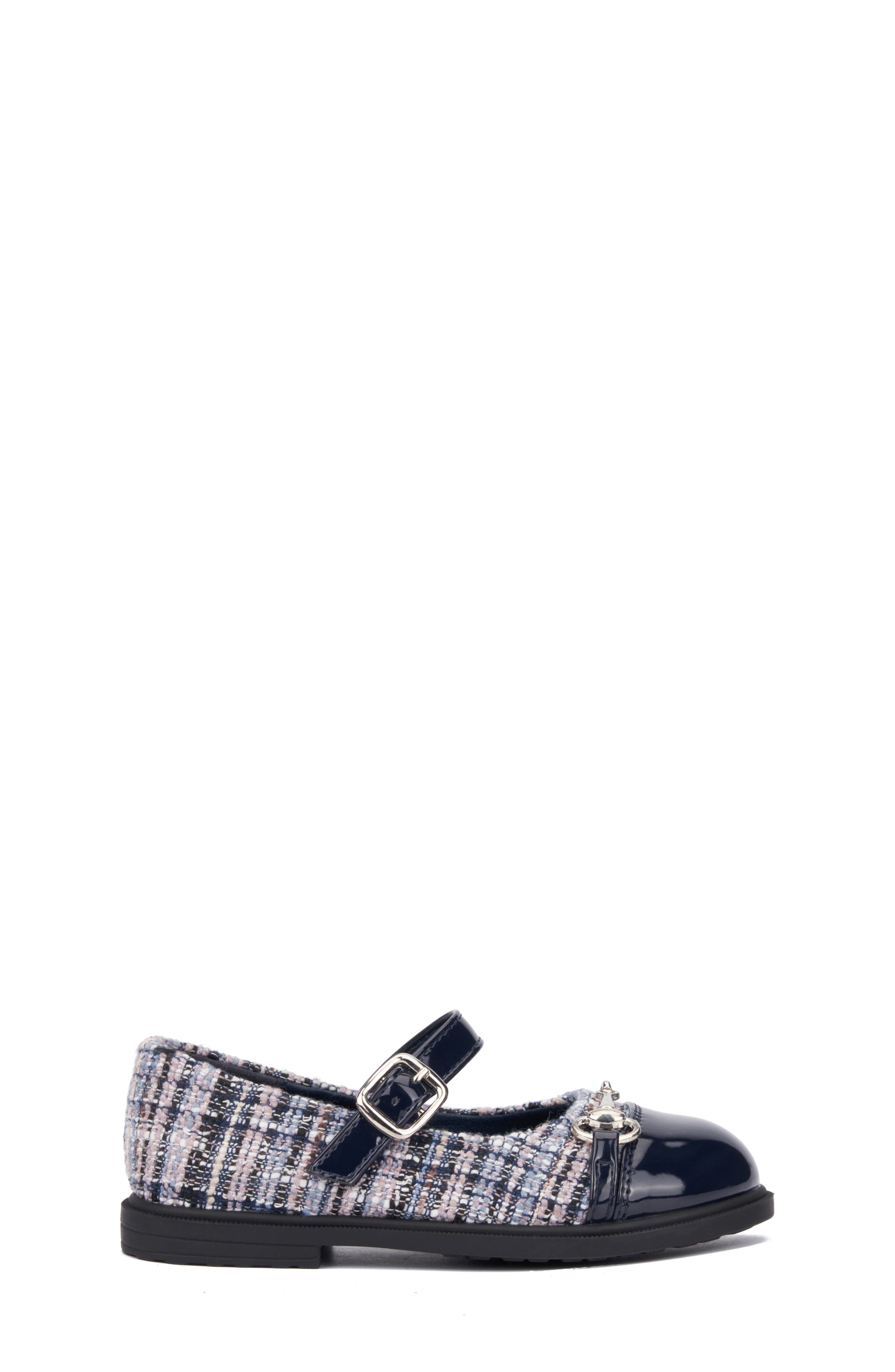 OLIVIA MILLER Kids' Cap Toe Mary Jane Flat, Alternate, color, Black