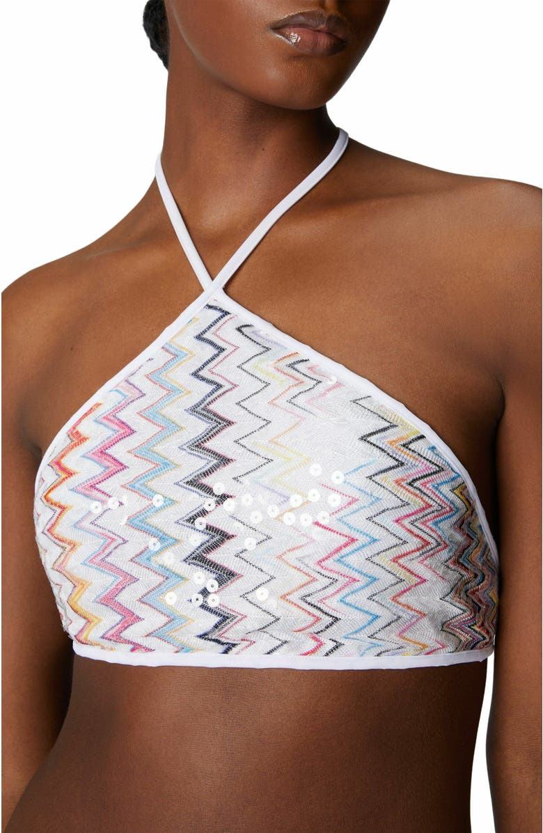 Missoni Bikini With Halter Neck And Sequins, Alternate, color, Multicoloured
