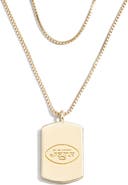 WEAR by Erin Andrews x Baublebar New York Jets Gold Dog Tag Necklace