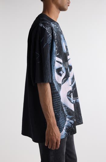 Acne Studios キャットウーマン イラスト コットン Tシャツ Acne Studios DC Comics™ Catwoman Oversize Graphic T-Shirt