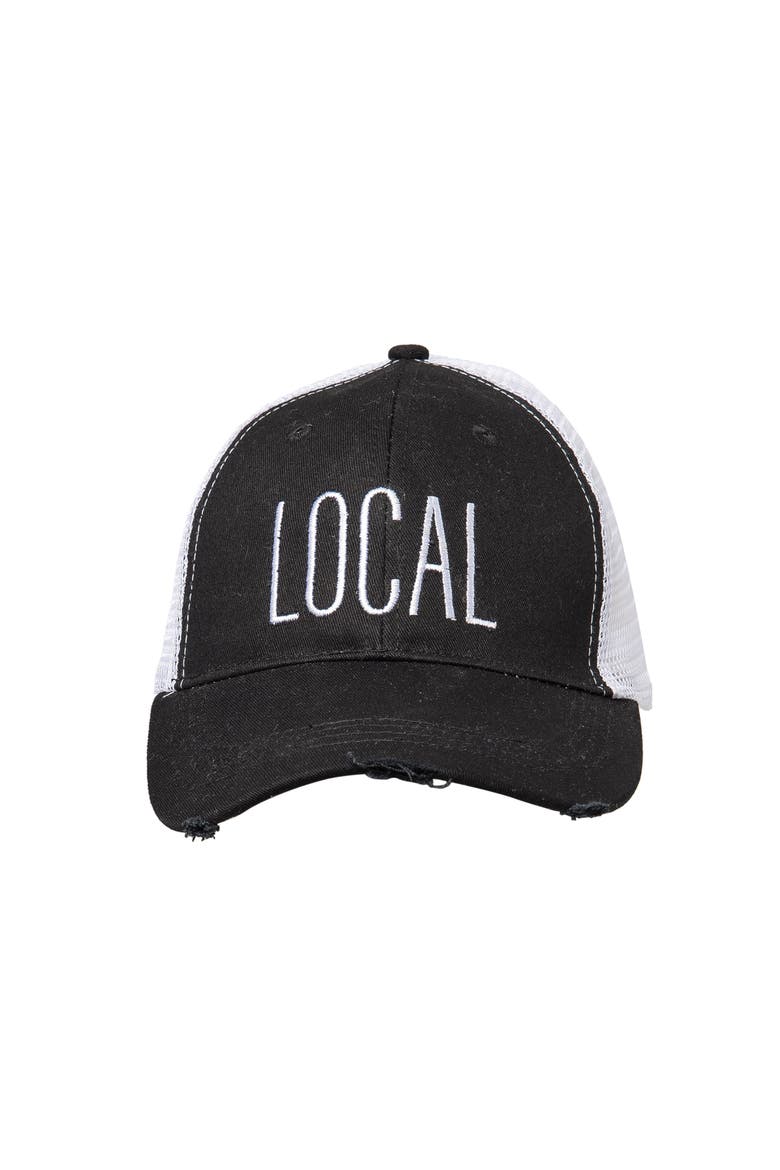 Local Baseball Hat Cotton Black, Main, color, Black