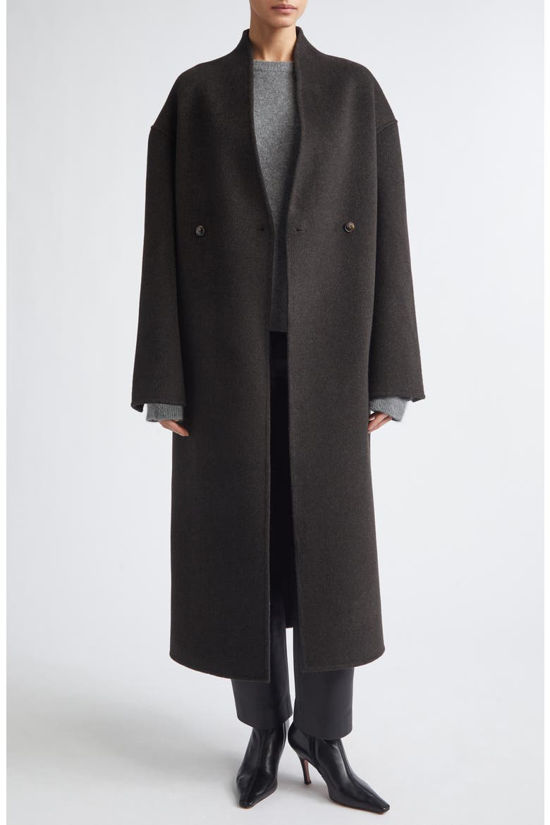 Aris Oversize Wool & Cashmere Coat, Alternate, color, BROWN MELANGE