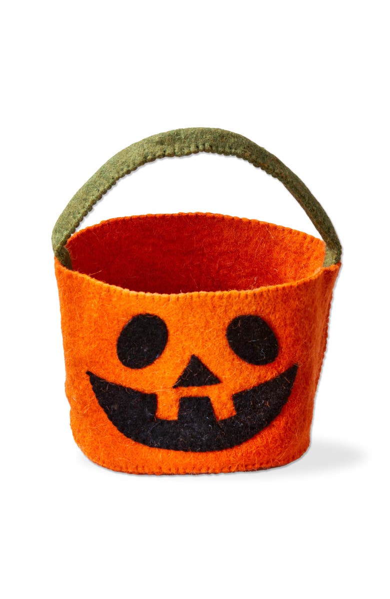 tag Halloween Felt Treat Basket - Decorative Orange Multi Sculpture, Main, color, Orange