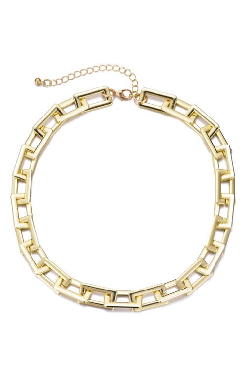 Adornia Paper Clip Chain Necklace In Gold