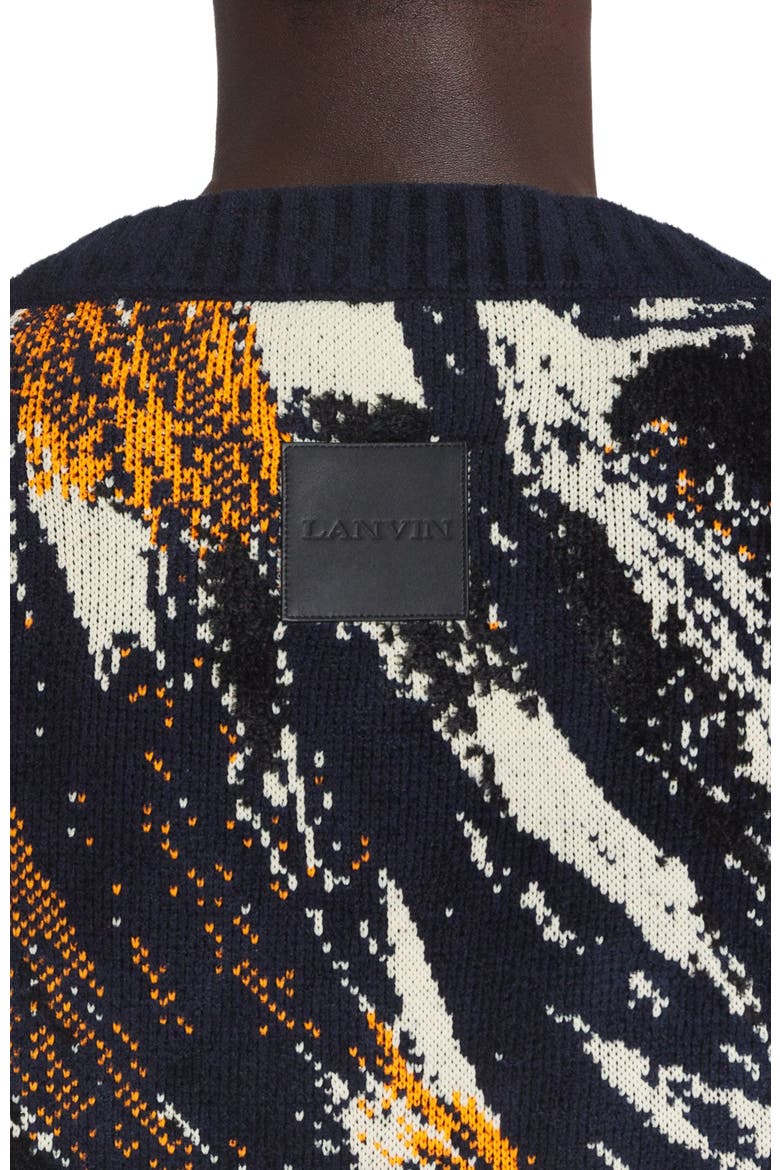 ABSTRACT JACQUARD SWEATER, Alternate, color, NAVY BLUE/MULTICOLOUR