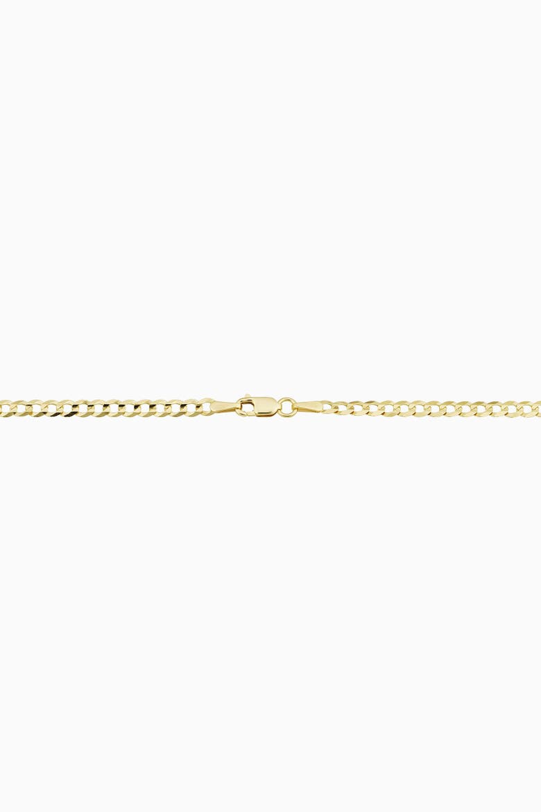 10K Yellow Gold Carmine Curb Choker, Alternate, color, Yellow Gold