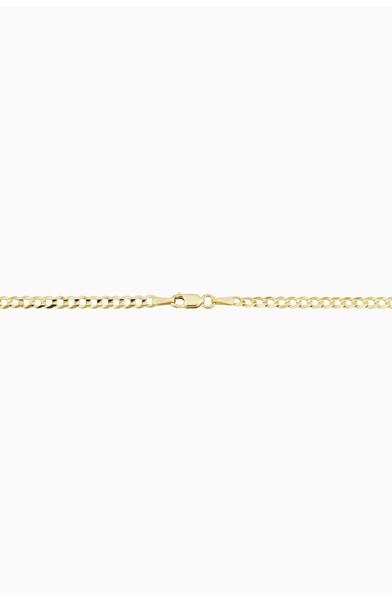 Oradina 14K Yellow Gold Carmine Curb Choker, Alternate, color, Yellow Gold