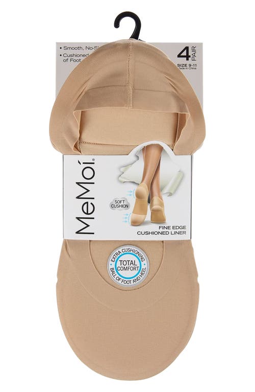 Memoi Assorted 4-pack Cushioned Liner Socks