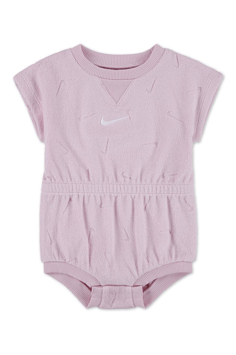 Essentials Terry Romper, Main, color, PINK FOAM