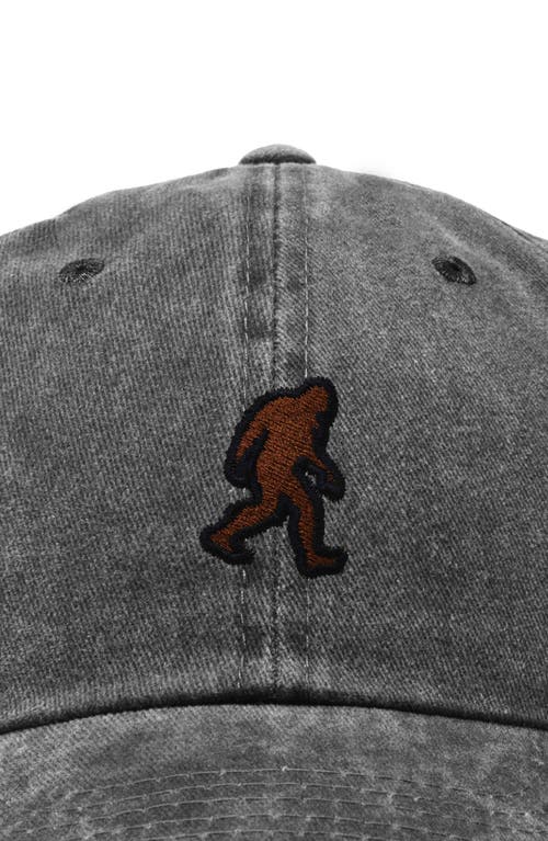 Shop Dalix Sasquatch Embroidered Dad Hat In Washed Black