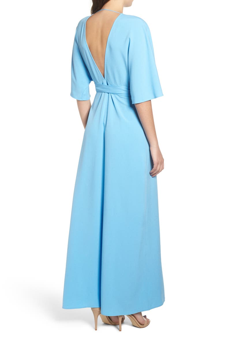 Kimono Maxi Dress, Alternate, color, BLUE ALASKAN