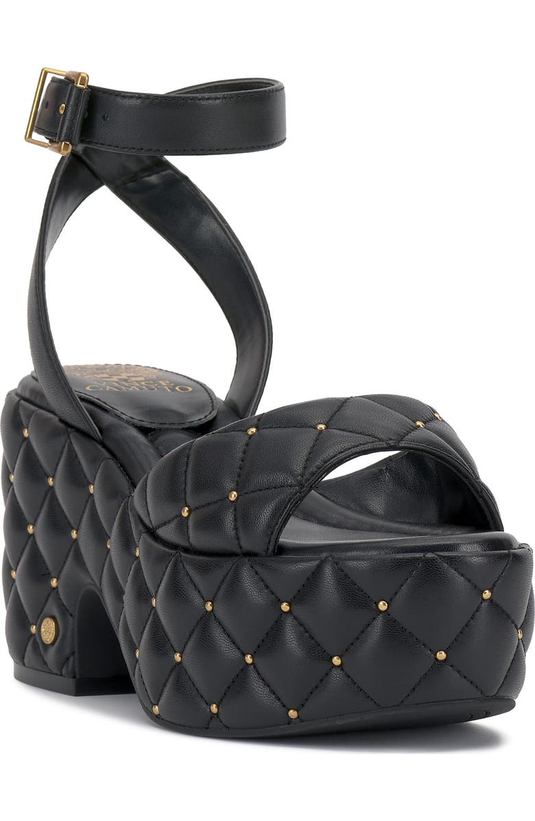 Vince Camuto Ellah Ankle Strap Platform Sandal, Main, color, Black