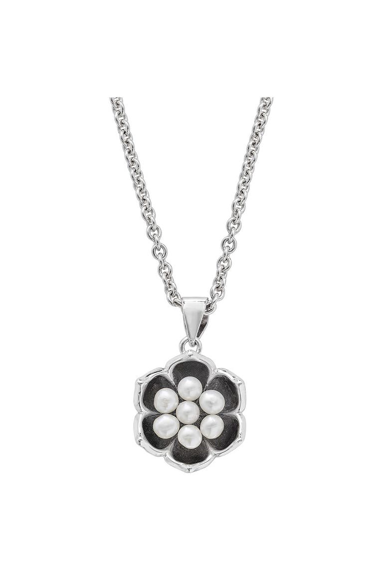 Royal Pearl Flower Pendant, Main, color, Sterling Silver