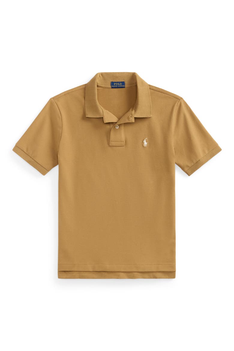 Kids' Stretch Piqué Polo (Nordstrom Exclusive), Main, color, BERKSHIRE TAN