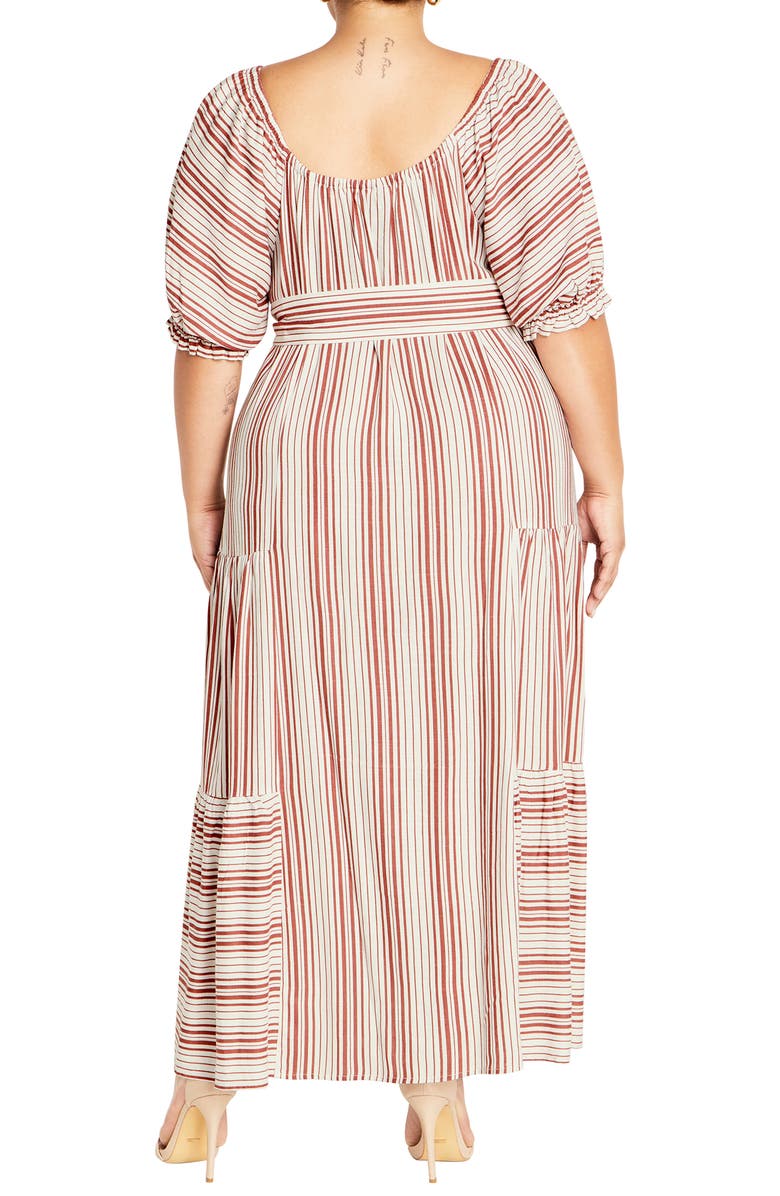 City Chic Jemima Stripe Maxi Dress, Alternate, color, 